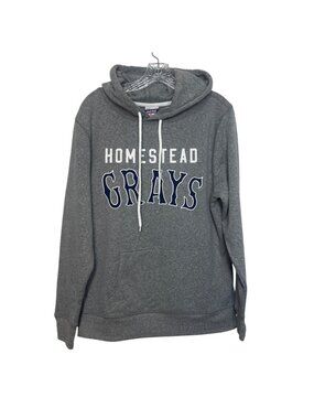 Homestead Grays Charlie Hustle Hoodie Sweatshirt Medium Gray New Baseball